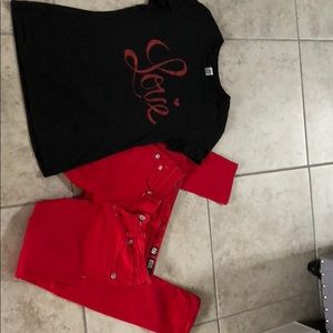 Miss me outfit Red Jeans 27 Small